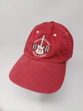 Hard Rock Cafe Kona Hawaii Faded Strap Back Dad Hat Adjustable Red Cap