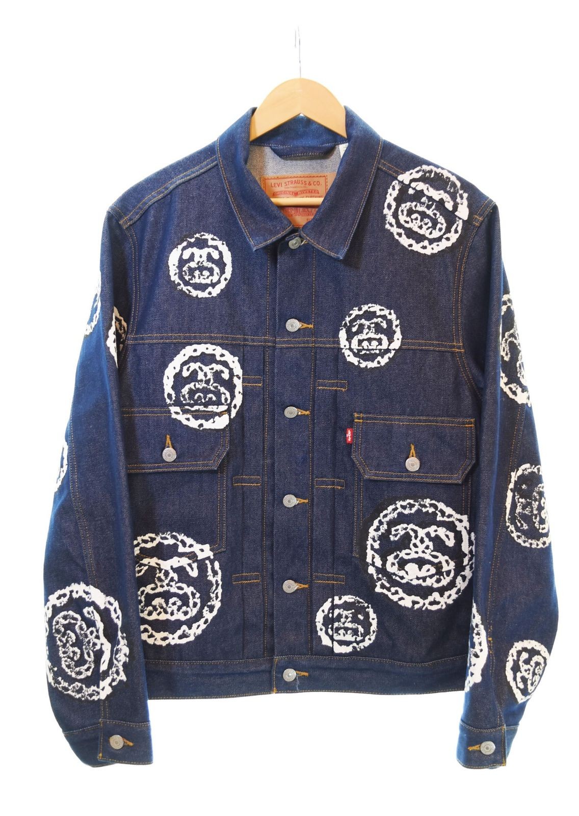 Stussy Levi's Denim Tears Paint Trucker Jacket Blue Mens M Used From Japan