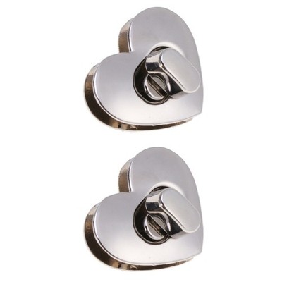  2 Stück herzförmiges Twist Lock Ornament DIY Metall Open-Close Zubehör für