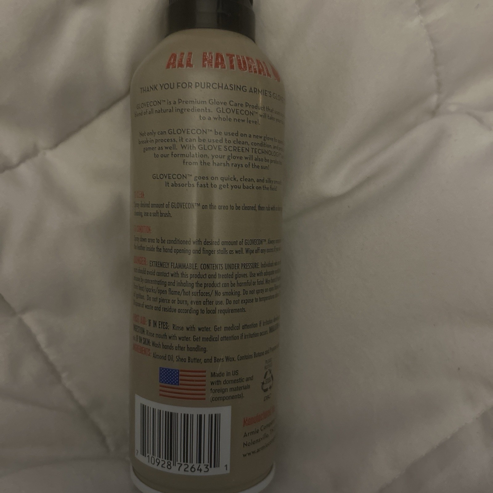 Glove Oil & Conditioner Baseball/Softball  ALL NATURAL Leather Treatment NEW