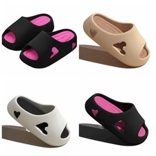 2024 Slippers Solid Color Non-slip Sandals Thick Shower Shoes Summer