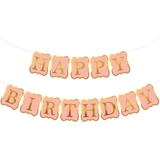 KatchOn Peach Happy Birthday Banner - 10 Feet, NO DIY | Birthday Sign for Bac...