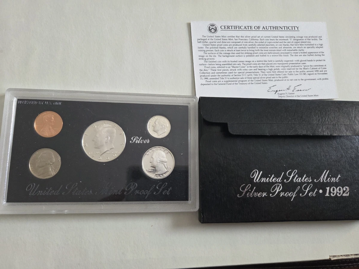 U.S. Mint Silver 1992 US Coin Proof Sets for sale | eBay
