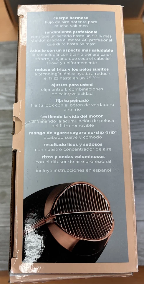 Usado ~INFINITIPRO Secador Profesional Cuerpo Completo y Brillo con Difusor Tecnología Cerámica -Negro Foto 4 de 4