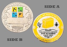 Geo-Achievement 500 Cache Finds Geocoin Challenge Coin 1 29
