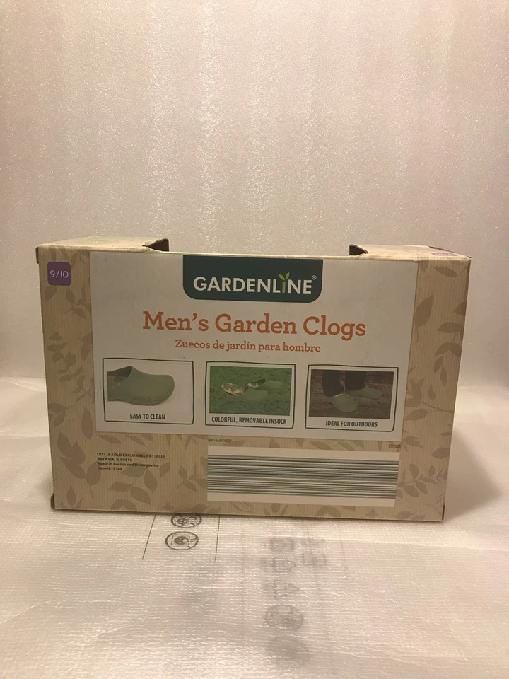 Новый! Мужские садовые сабо Gardenline со съемной вставкой, зеленые - размер: 9/10 - Изображение 2 из 3