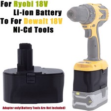 Adapter For Ryobi 18V Li-Ion Battery to for Dewalt 18V 20V Ni-Cd Cordless Tools