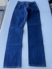 Vintage Levi's 501 Women's Blue Dark Wash Straight Leg Denim Jeans Size 26x32