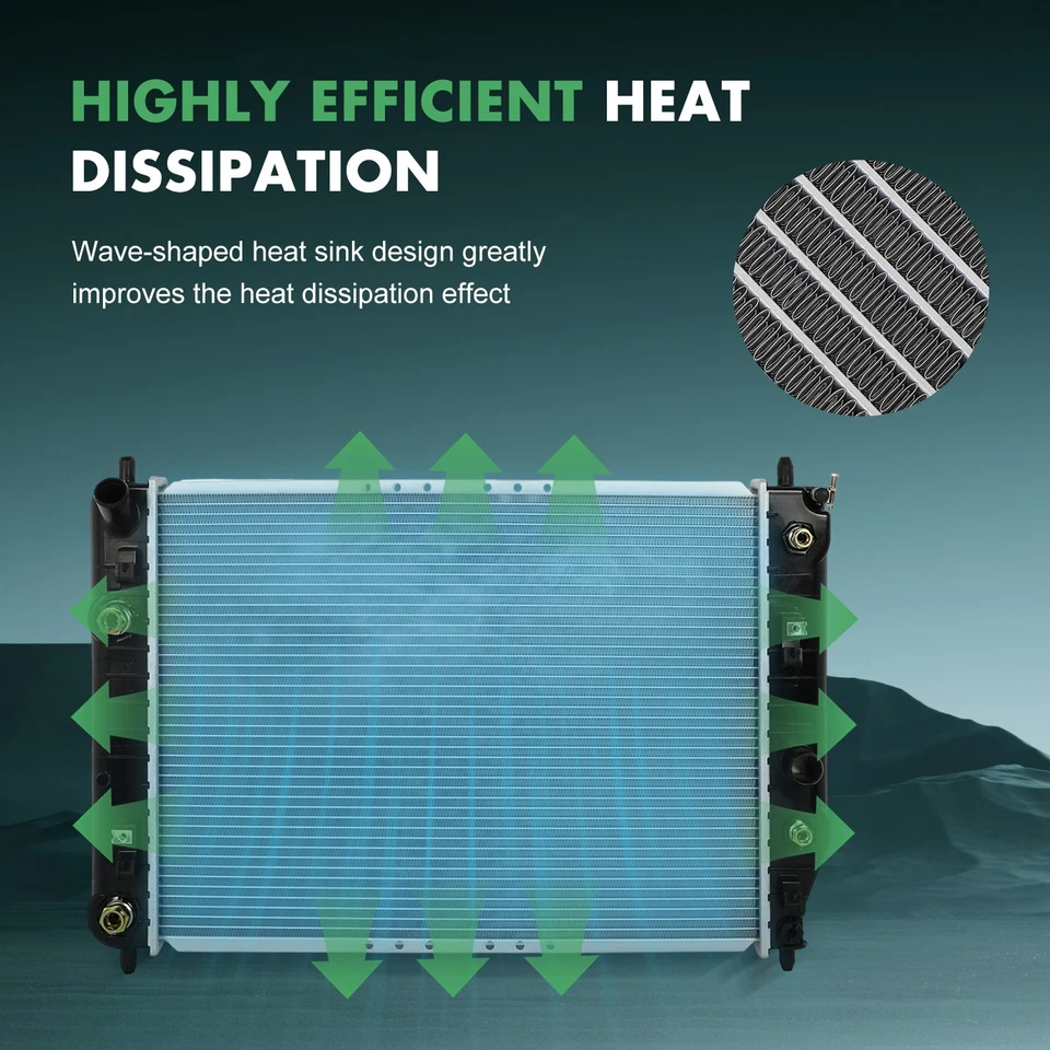 Radiador de aluminio para 2002 2003 2004 2005 Kia Sedona LX EX 3,5 L V6 2934 Foto 4 de 4