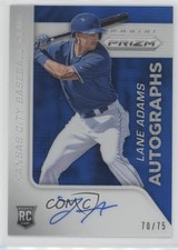 2015 Panini Prizm Auto Blue Prizm 70/75 Lane Adams #62 Auto 2r8