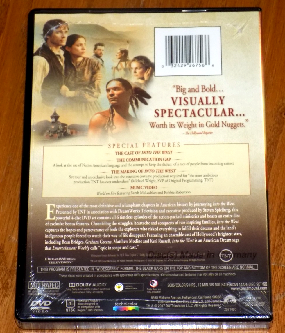 INTO THE WEST Complete Steven Spielberg TNT TV Mini Series 4-Disc