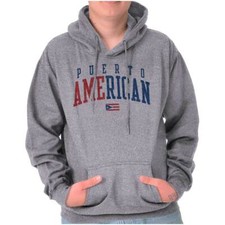 Puerto Rican American State Flag USA Pride Hoodie Hooded Sweatshirt Men Women