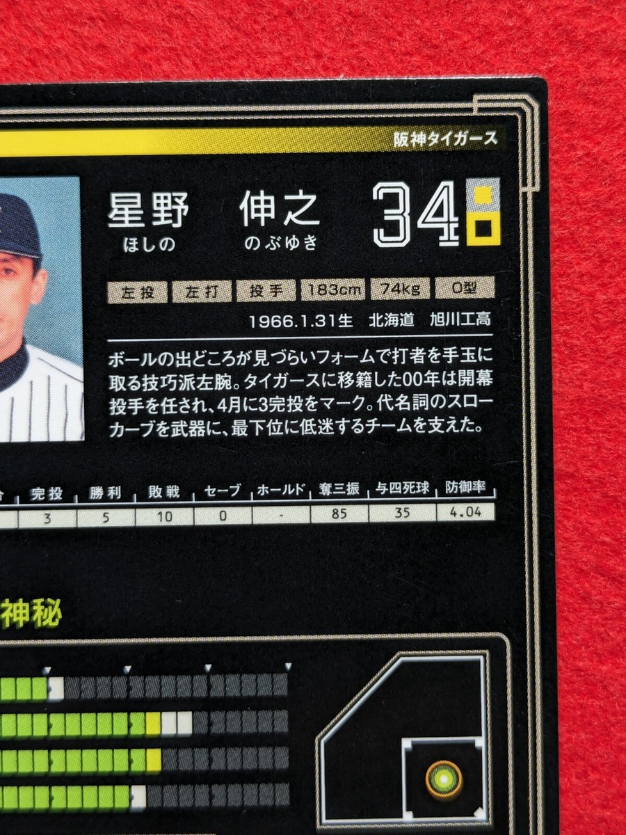 NOBUYUKI HOSHINO HANSHIN TIGERS 34 JAPAN PRO BASEBALL BANDAI 2013
