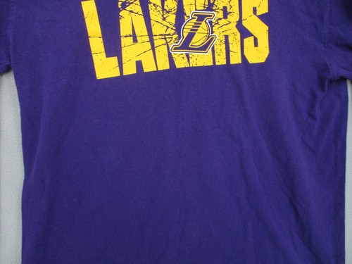 Los Angeles Lakers Shirt Mens Large Purple Yellow Long Sleeve Logo NBA Graphic - Picture 8 of 22