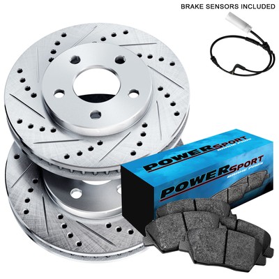 Fits 2003-2006 Subaru Baja Front Drill /& Slot Brake Discs Rotors /&Ceramic Pads