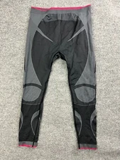 Crane Snow Extreme Leggings Women's XL Gray Black Compression Base Layer Active