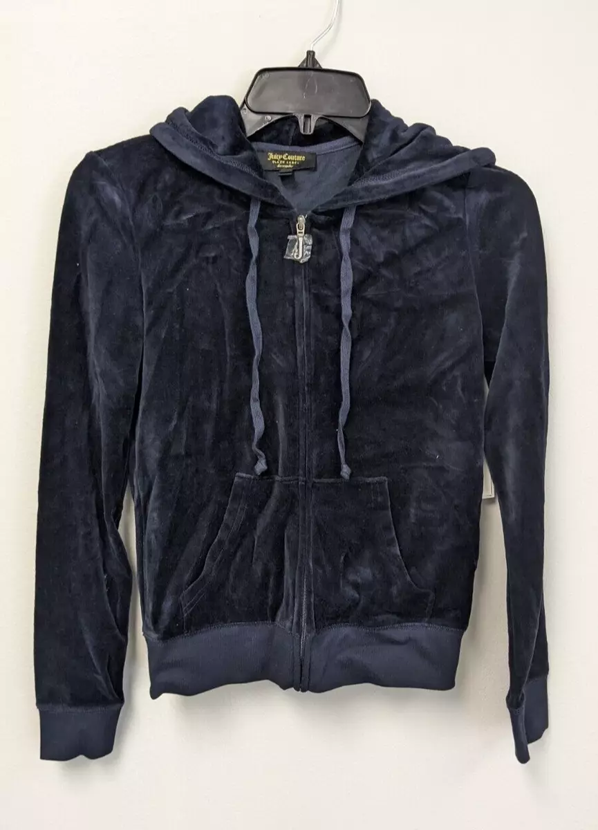 Juicy Couture Velour Robertson Jacket Navy Women s XS eBay