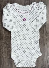Baby Girl Clothes Nwot Child Mine Carter's Preemie Purple Flower Bodysuit