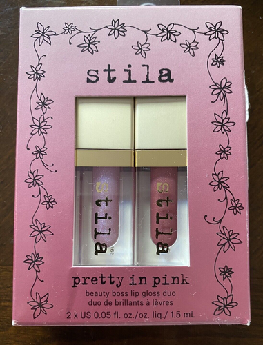Duo de brillants à lèvres STILA « Pretty in Pink » 1,5 ml x 2 - nuances : rose slip/synergie