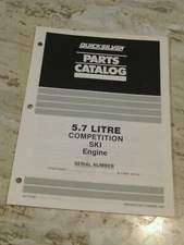 MerCrusier 5.7L Competition Ski Engine Parts Catalog September 1987 B514627 & Up