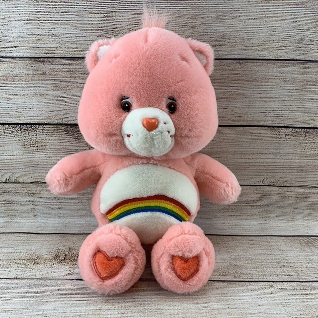 2002 Cheer Care Bear Plush Stuffed Animal Toy Pink Rainbow 13