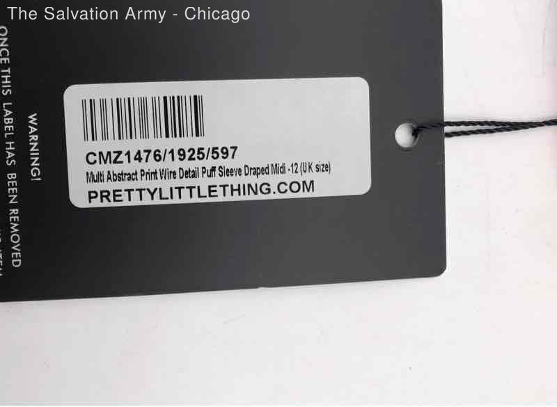 Prettylittlething Womens Multicolor Wire Detail Puff Sleeve Draped