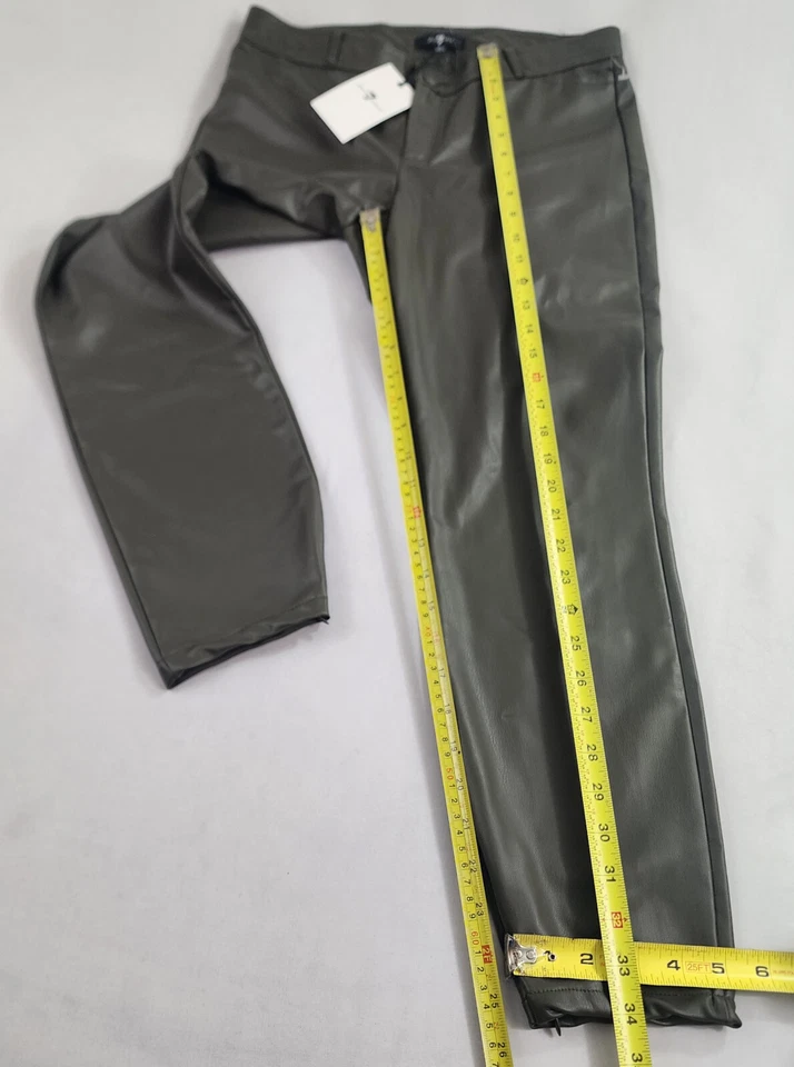 7 For All Mankind Mujer Pantalones Grande W 30L 26 Verde Poliéster - Imagen 3 de 4