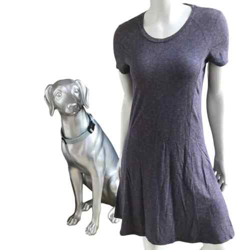 Toad & Company Blue Cotton Tencel Geometric Print Short Sleeve Dress Women's XS