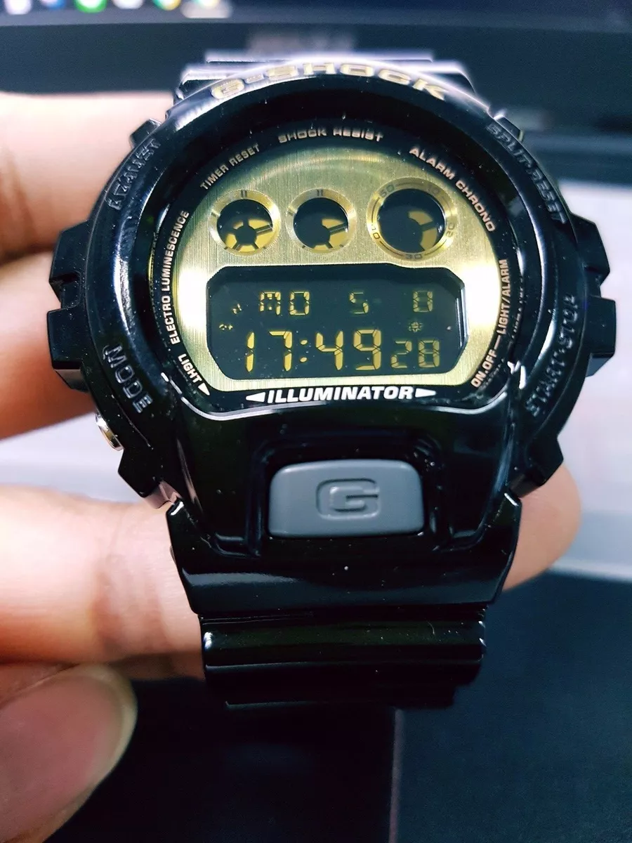 Vintage G-Shock DW-6900G Custom Gold Black-Polished Negative Screen Limited