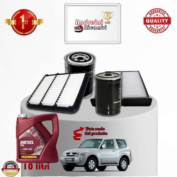 Inspektionskit Filter + ÖL Mitsubishi Pajero III 3.2 Di-D 121KW Von 2000-> 2001-image