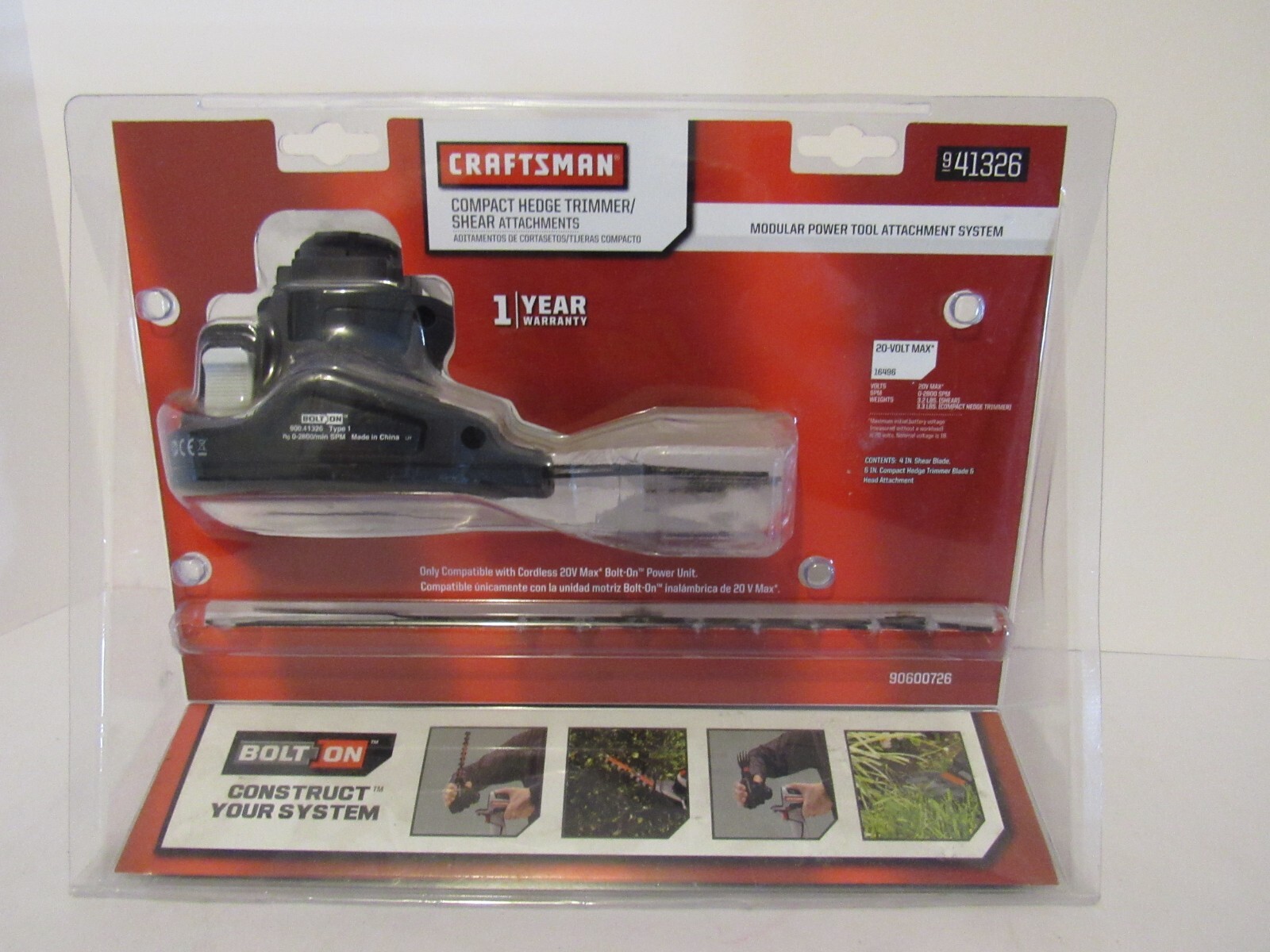 Craftsman Bolt On Compact Hedge Trimmer Shear Attachments 941326