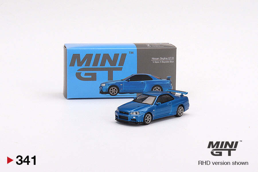 Mini GT MGT00341 Nissan Skyline GT-R (R34) V-Spec 1:64 Diecast Car