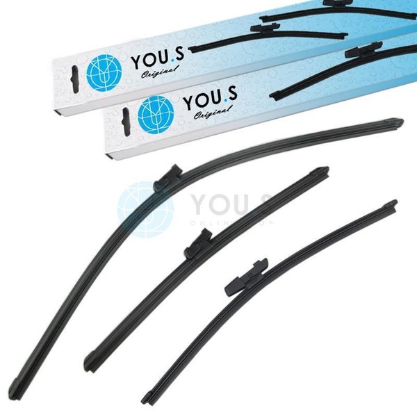You.S Scheibenwischer WischerblÄTter SET Vorne + Hinten FüR Seat Leon ST (5F8)-image