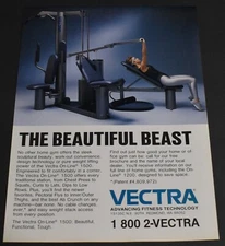 1990 Print Ad Sexy Beautiful Beast Home Gym Exercise Workout Dirty Blonde Lady L