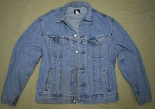 Vintage LEE Riveted Denim Jean Jacket Size L Made in USA