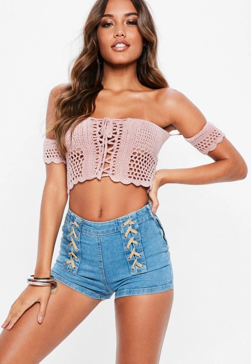 Missguided crochet cheap top