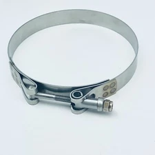 HEAVY DUTY T-BOLT CLAMP, 5" MINIMUM CLAMPING DIAMETER 3/4" BAND WIDTH