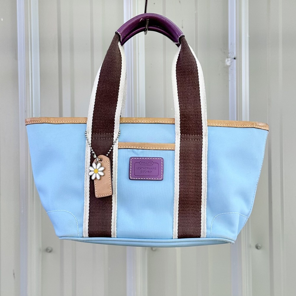 COACH BLUE & BROWN MINI HANDBAG