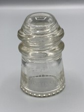 Vintage Hemingray - 9 Made In The USA 10-42:: Clear Glass Insulator
