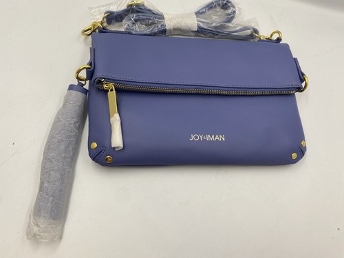 Brand New JOY & IMAN Chic Foldable Lavender Leather Crossbody Purse Handbag Nice - Picture 4 of 8