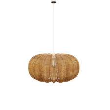 Fancy Rattan Pendant Ceiling Lights Handmade Vintage Style Dining Table Lighting