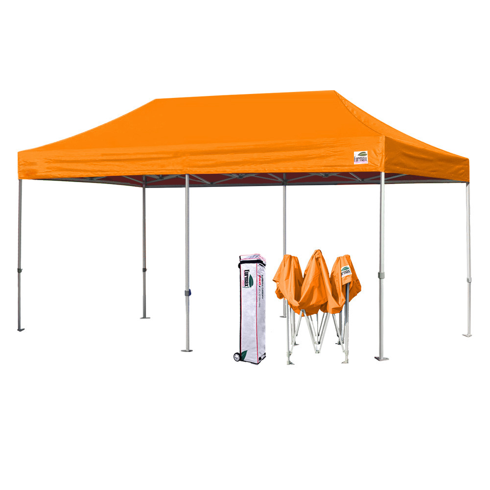 Full Aluminum Ez Pop Up Canopy Outdoor Gazebo Party Show Tent W/Wheeled Bag  