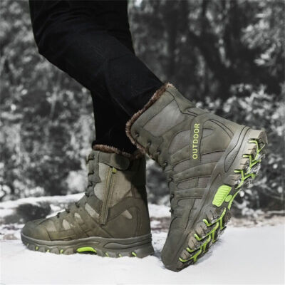 2023 Herren Winter Schneestiefel Verdickt Trekking Warm Gefüttert