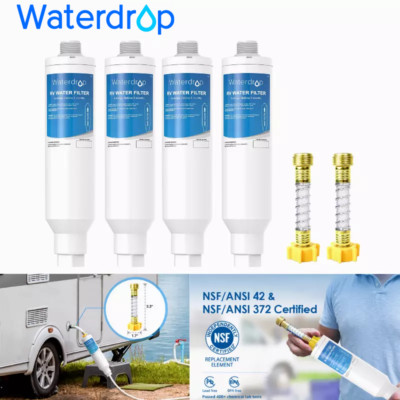 Waterdrop RV Inline Hose Water Filter with Hose Protector,  For Garden & Camper