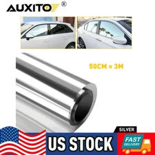 Silver Uncut Roll Window Tint Film 50% VLT 20" x 10ft Feet Car Home Office Glass