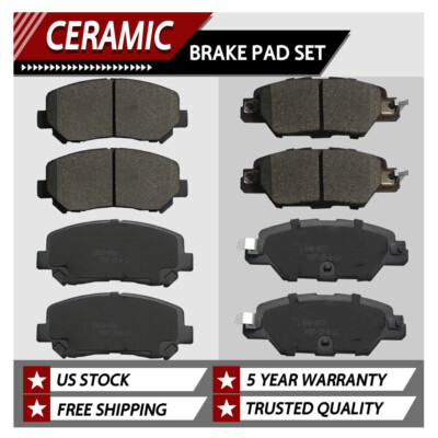 Front & Rear Carbon Fiber Ceramic Brake Pads For 2016-2022 Mazda CX-5