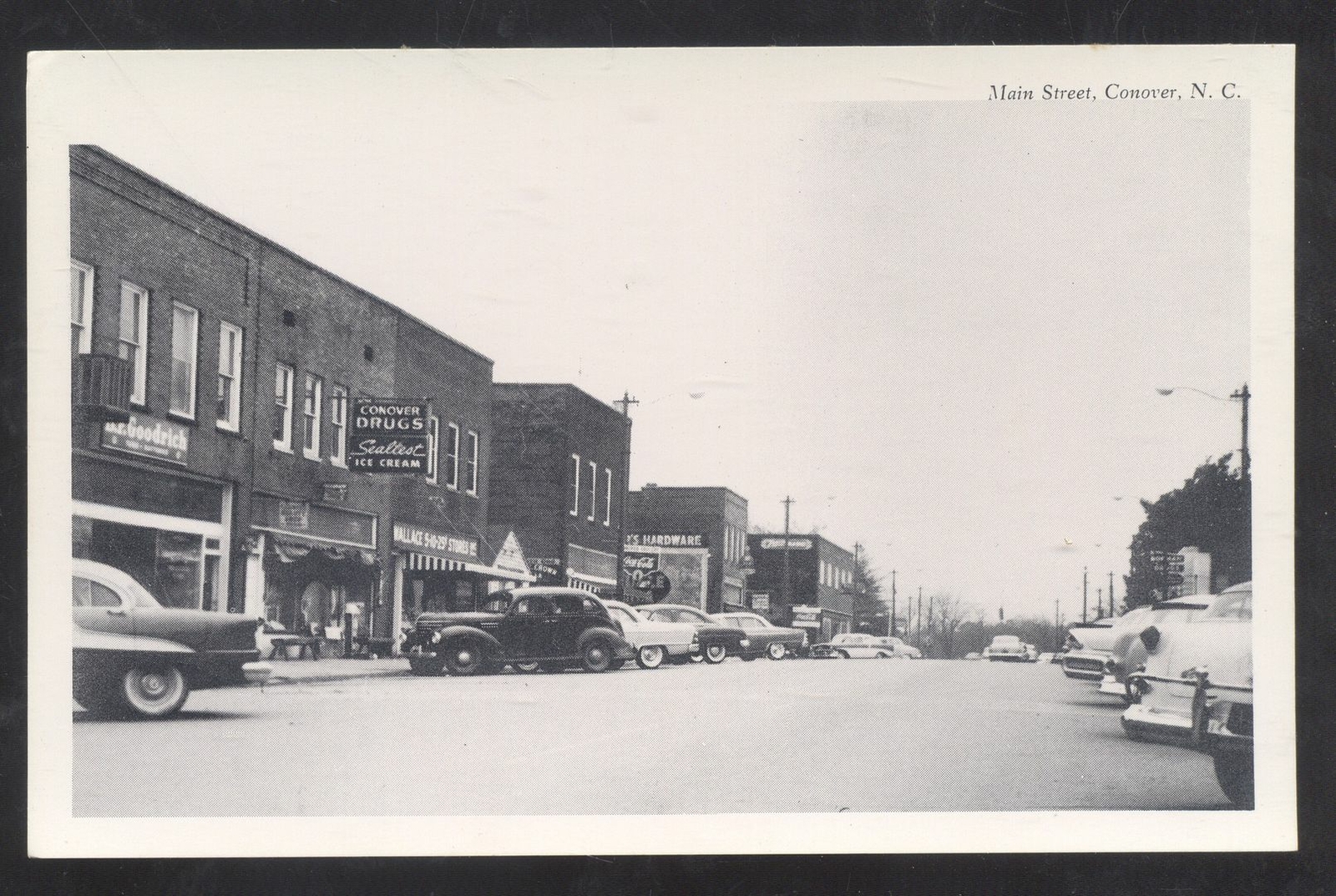 CONOVER NORTH CAROLINA DOWNTOWN STREET SCENE STORES OLD CARS POSTCARD eBay