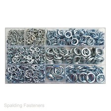 Square Spring Washers Metric Zinc Plated Steel - Assorted Box & Individual Sizes