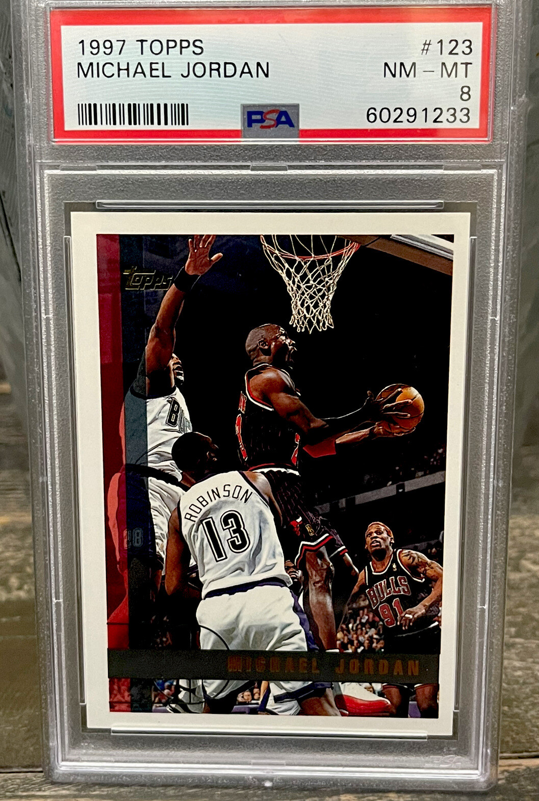 MICHAEL JORDAN CARD - 90's TOPPS PSA GRADED CHICAGO BULLS JERSEY #23  Authentic | eBay