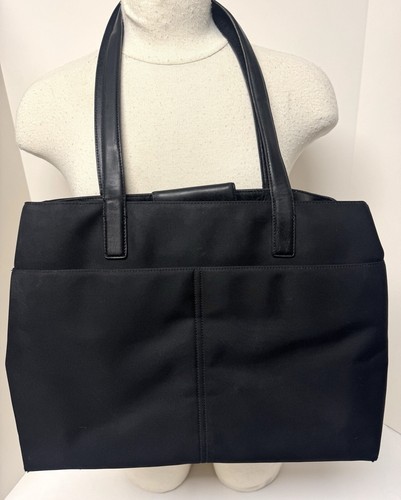 Vintage Coach JOJ - 7408 Large Tote Shoulder HandBag Black Microfiber Y2K - Picture 16 of 16